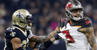 CB Marshon Lattimore, New Orleans Saints; y WR Mike Evans, Tampa Bay Buccaners
