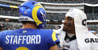 QB Matthew Stafford, Los Angeles Rams; QB Jalen Hurts, Philadelphia Eagles