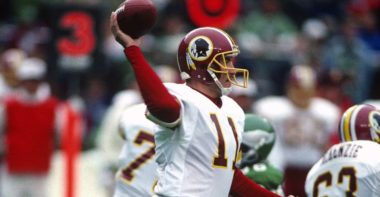 QB Mark Rypien con los Washington Redskins en 1991