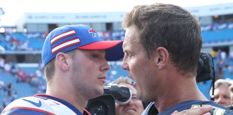 QB Josh Allen, Buffalo Bills; QB Philip Rivers en su etapa con Los Angeles Chargers