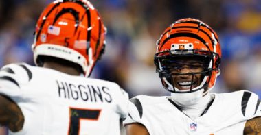 WR Tee Higgins y WR Ja'Marr Chase, Cincinnati Bengals