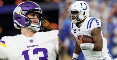 QB Daniel Jones con los Minnesota Vikings; QB Anthony Richardson, Indianapolis Colts