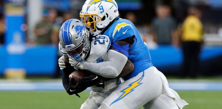 RB Jahmyr Gibbs, Detroit Lions; y LB Kenneth Murray Jr. con Los Angeles Chargers en 2023