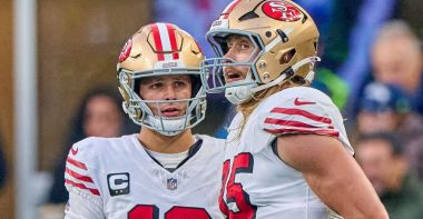 QB Brock Purdy y TE George Kittle, San Francisco 49ers