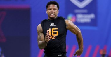 WR Matthew Golden en el Scouting Combine NFL 2025