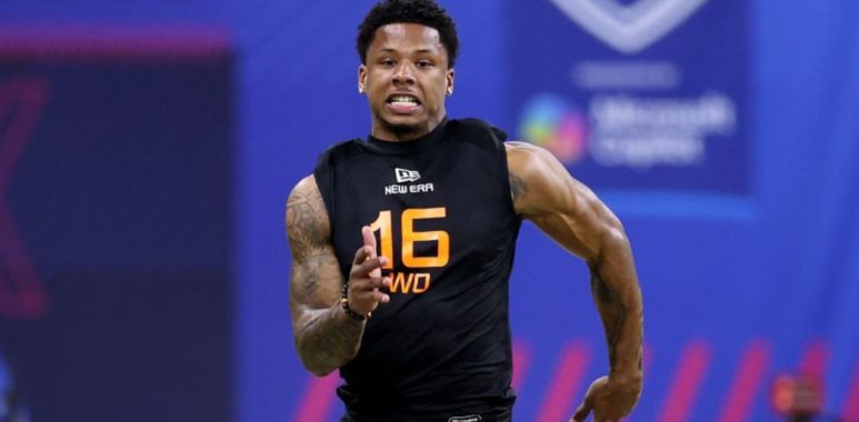 WR Matthew Golden en el Scouting Combine NFL 2025