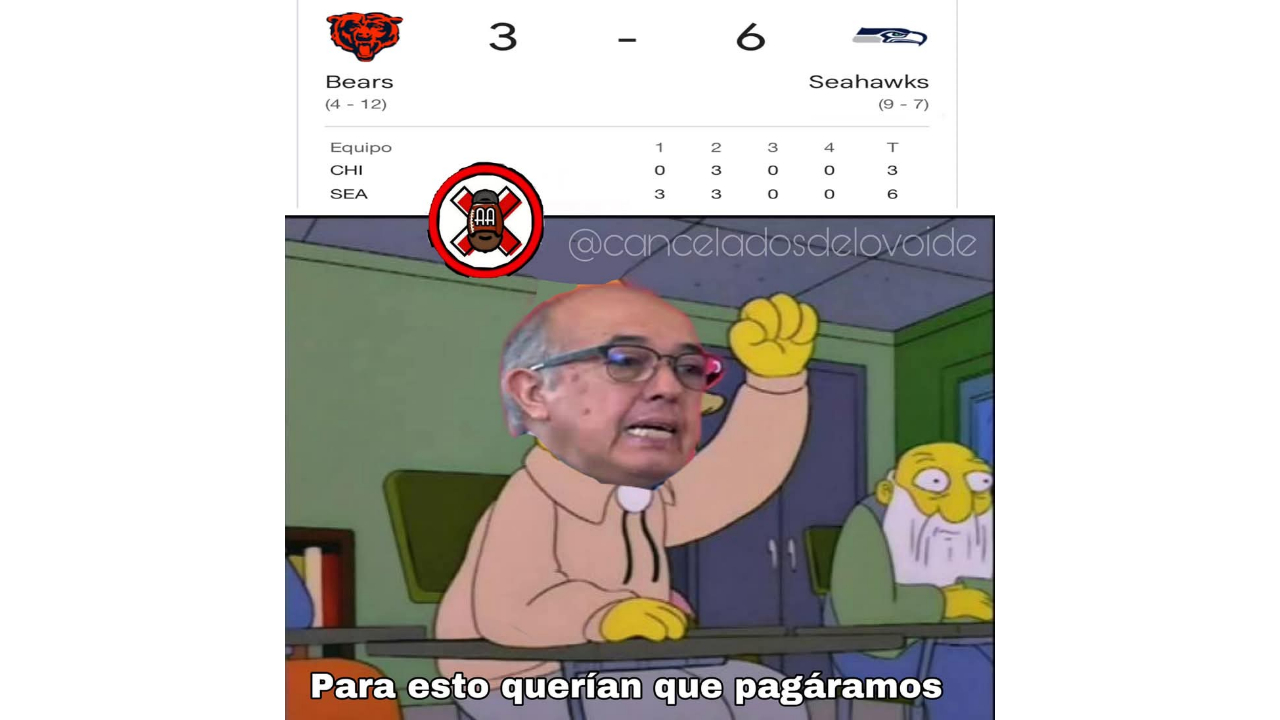 Los mejores Memes NFL del Bears vs Seahawks – Semana 17, 2024