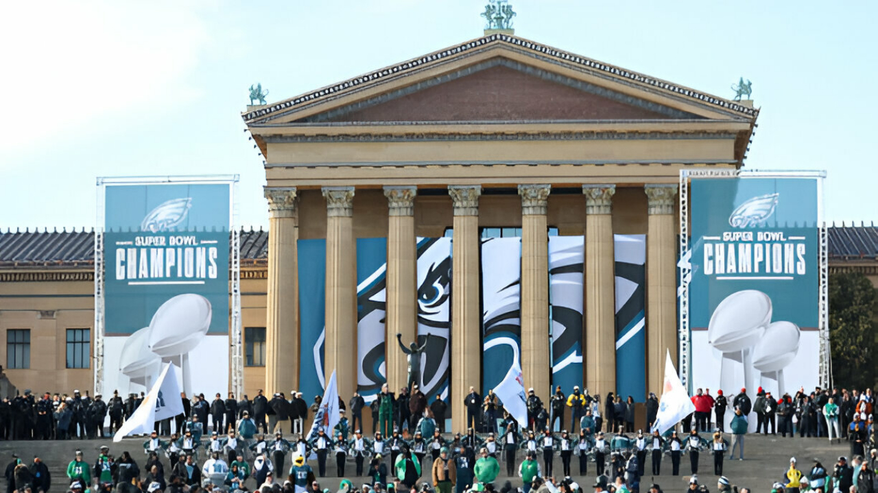 Los festejos de los Eagles tras el Super Bowl LIX
