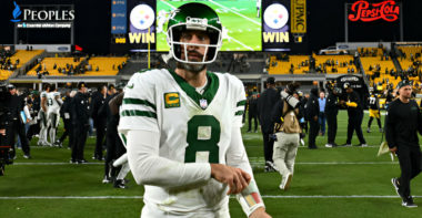 QB Aaron Rodgers, en su etapa en los New York Jets