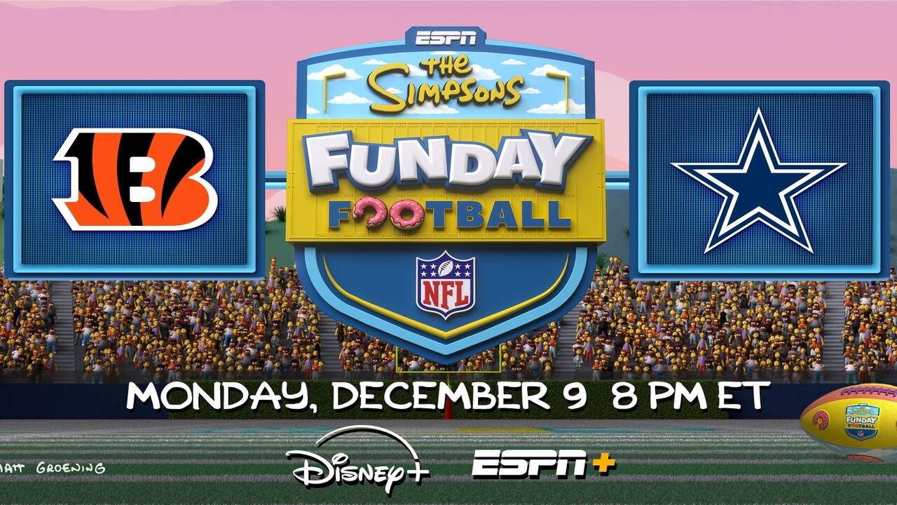 ¿Dónde ver el juego NFL de Los Simpsons de Cowboys vs Bengals? Semana 14 NFL 2024