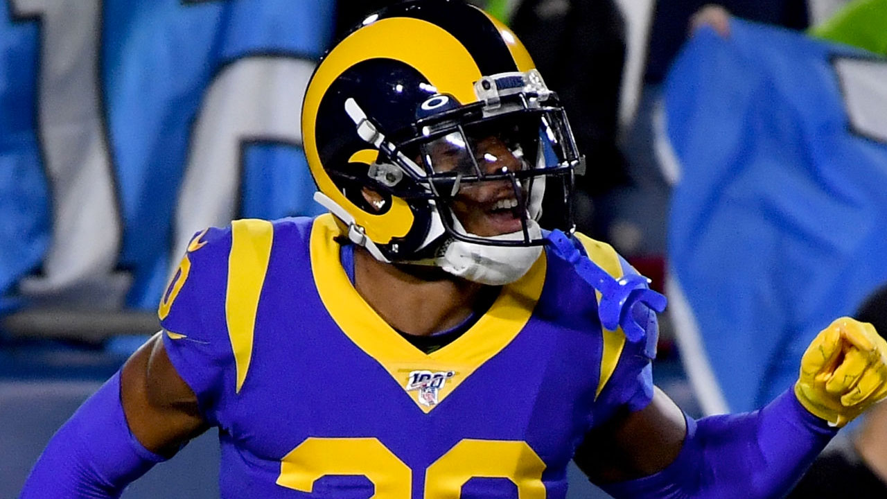 CB Jalen Ramsey con Los Angeles Rams en 2021