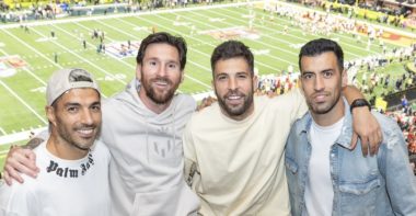 Luis Suárez, Lionel Messi, Jordi Alba y Sergio Busquets