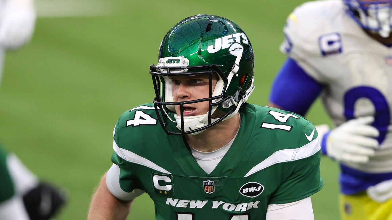 QB Sam Darnold con los New York Jets en 2020